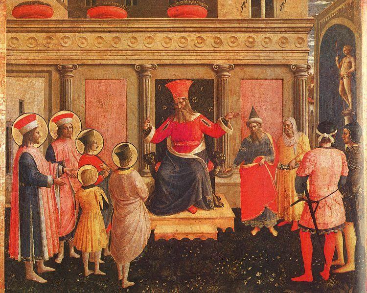 Fra Angelico Saints Cosmas and Damian with their Brothers before Lycias